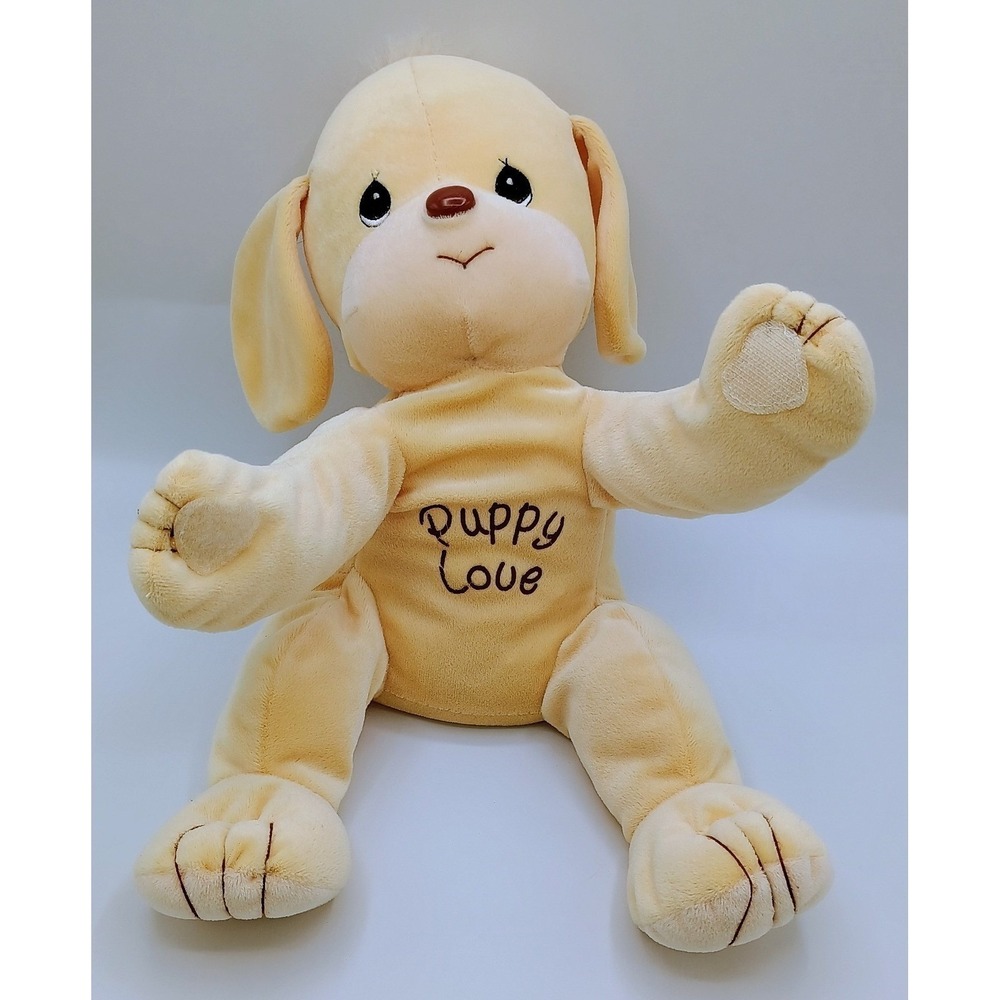 Vintage 15" Precious Moments Yellow Tan Brown PUPPY LOVE Plush Stuffed Puppy 3